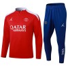 Paris Saint-Germain Sweat d'Entraînement Quarter-Zip 2024-25 Rouge Paris Saint-Germain Sweat d'Entraînement Quarter-Zip 2024-25 Rouge